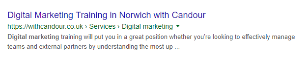 Candour SERP Breadcrumbs